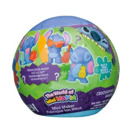 LEXIBOOK - Balle mini mania Stitch, figurines a modeler