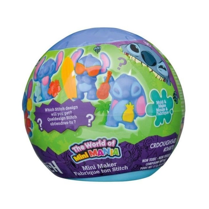 LEXIBOOK - Balle mini mania Stitch, figurines a modeler LEXIBOOK - Balle mini mania Stitch, figurines a modeler