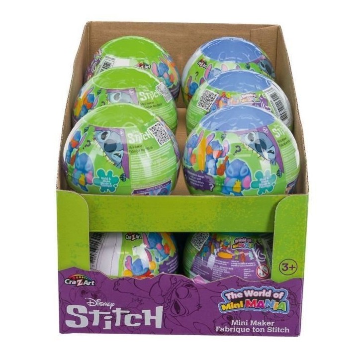 LEXIBOOK - Balle mini mania Stitch, figurines a modeler LEXIBOOK - Balle mini mania Stitch, figurines a modeler