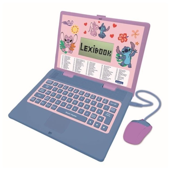 Ordinateur exclusif éducatif bilingue Stitch et Angel – 124 activités (Français-Anglais) Ordinateur exclusif éducatif bilingue Stitch et Angel – 124 activités (Français-Anglais)