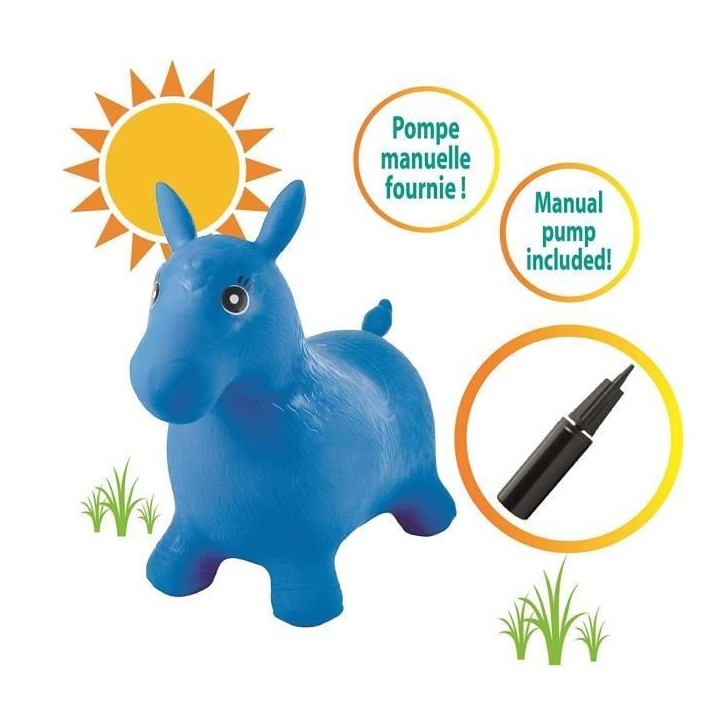 Cheval Gonflable Bleu - LEXIBOOK - Modele Cheval - Pour Enfant de 3 ans et plus Cheval Gonflable Bleu - LEXIBOOK - Modele Cheval - Pour Enfant de 3 ans et plus
