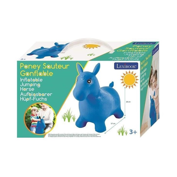 Cheval Gonflable Bleu - LEXIBOOK - Modele Cheval - Pour Enfant de 3 ans et plus Cheval Gonflable Bleu - LEXIBOOK - Modele Cheval - Pour Enfant de 3 ans et plus