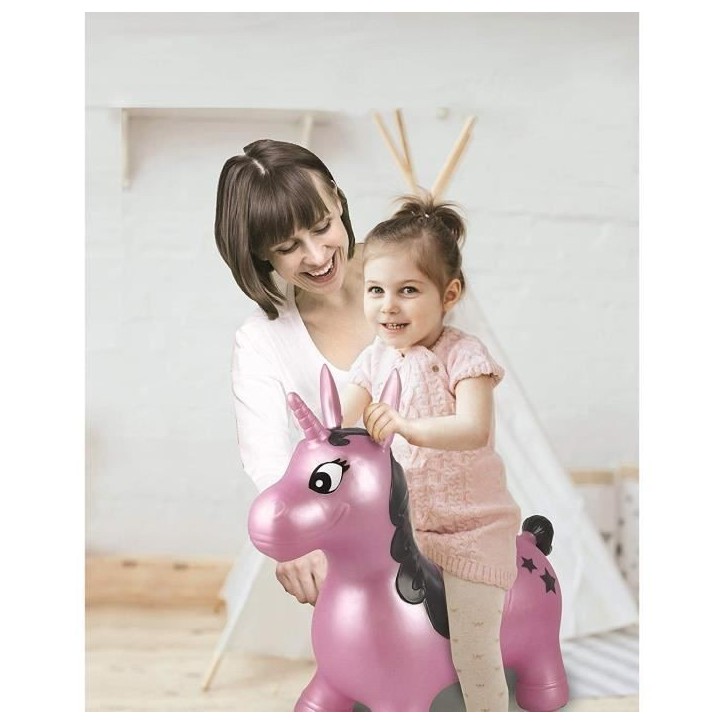 LEXIBOOK - Licorne Sauteuse Gonflable Rose - 3 ans et + LEXIBOOK - Licorne Sauteuse Gonflable Rose - 3 ans et +
