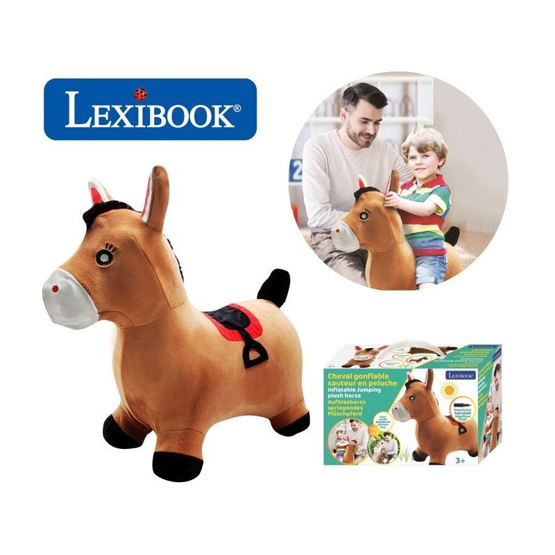 Porteur - LEXIBOOK - Cheval Sauteur Gonflable en Peluche - Design 2-en Porteur - LEXIBOOK - Cheval Sauteur Gonflable en Peluche - Design 2-en