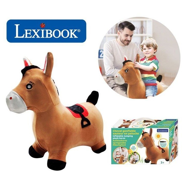 Porteur - LEXIBOOK - Cheval Sauteur Gonflable en Peluche - Design 2-en-1 - Housse amovible - Pour Enfant Porteur - LEXIBOOK - Cheval Sauteur Gonflable en Peluche - Design 2-en-1 - Housse amovible - Pour Enfant