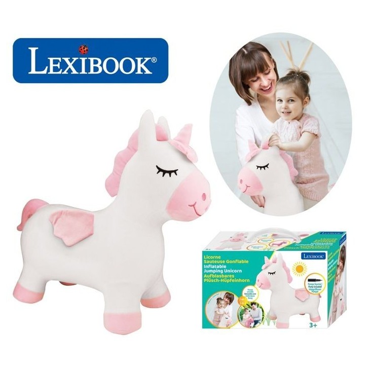 Porteur - LEXIBOOK - Licorne Sauteuse Gonflable en Peluche - Housse Amovible - Pour Enfant a partir de 3 ans Porteur - LEXIBOOK - Licorne Sauteuse Gonflable en Peluche - Housse Amovible - Pour Enfant a partir de 3 ans
