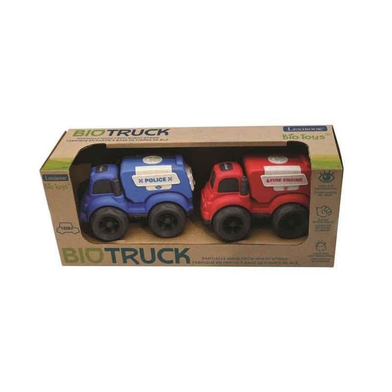 Petites Voitures - LEXIBOOK - Mini police+camion pompier - Rouge et bl Petites Voitures - LEXIBOOK - Mini police+camion pompier - Rouge et bl