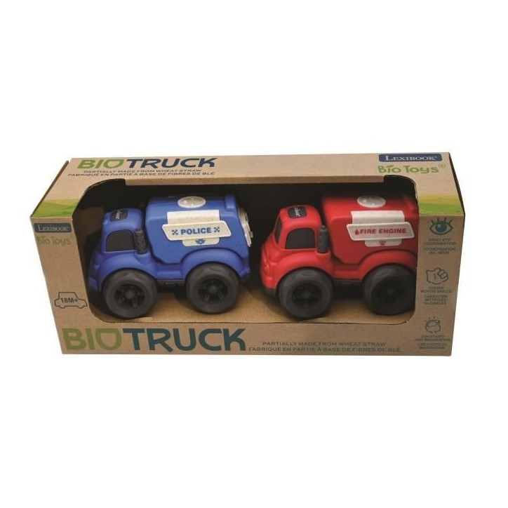 Petites Voitures - LEXIBOOK - Mini police+camion pompier - Rouge et bleu - Extérieur - Bébé Petites Voitures - LEXIBOOK - Mini police+camion pompier - Rouge et bleu - Extérieur - Bébé