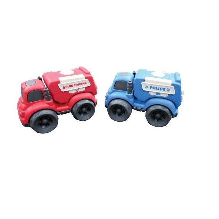 Petites Voitures - LEXIBOOK - Mini police+camion pompier - Rouge et bleu - Extérieur - Bébé Petites Voitures - LEXIBOOK - Mini police+camion pompier - Rouge et bleu - Extérieur - Bébé