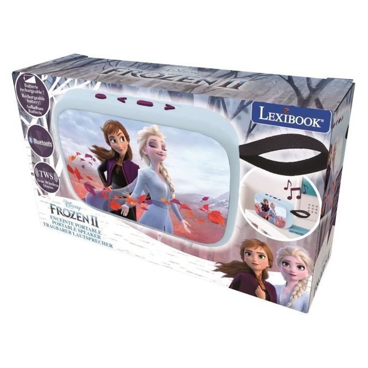 Enceinte Bluetooth Portable La Reine des Neiges II - LEXIBOOK - Bluetooth 5.0 - Compact - Bleu Enceinte Bluetooth Portable La Reine des Neiges II - LEXIBOOK - Bluetooth 5.0 - Compact - Bleu