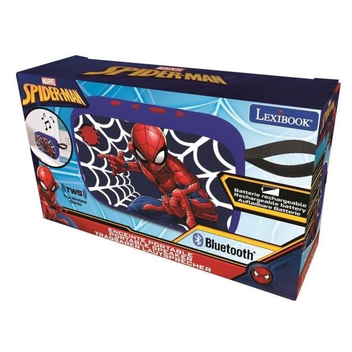 Enceinte Bluetooth portable Spider-Man avec finition tissu Enceinte Bluetooth portable Spider-Man avec finition tissu