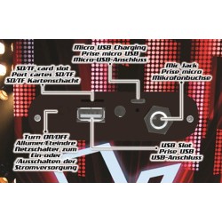 Enceinte Tendance Bluetooth portable avec micro et effets lumineux The