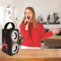 Enceinte Tendance Bluetooth portable avec micro et effets lumineux The Voice