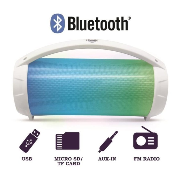 FLASHBOOM Enceinte Bluetooth portable entierement lumineuse avec micro filaire détachable iParty - LEXIBOOK