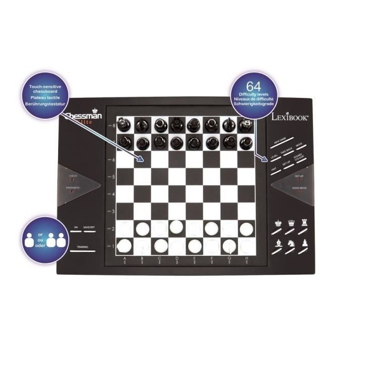Jeu d'échecs électronique LEXIBOOK Chessman Elite - 2 joueurs - 7 ans et +