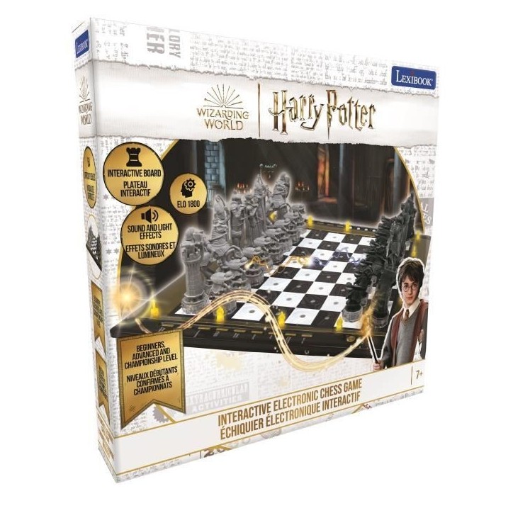 HARRY POTTER - Jeu d'échecs électronique - Clavier tactile, effets lumineux et sonores - 64 niveaux de difficulté - LEXIBOOK HARRY POTTER - Jeu d'échecs électronique - Clavier tactile, effets lumineux et sonores - 64 niveaux de difficulté - LEXIBOOK
