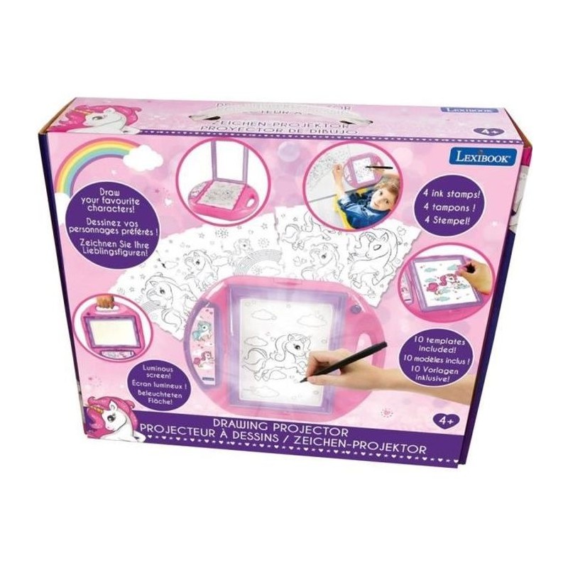 Projecteur a dessins Licorne - LEXIBOOK - Modeles et Tampons - Rose - Projecteur a dessins Licorne - LEXIBOOK - Modeles et Tampons - Rose -