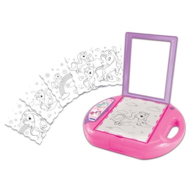 Projecteur a dessins Licorne - LEXIBOOK - Modeles et Tampons - Rose - Pour Enfant de 4 ans et plus