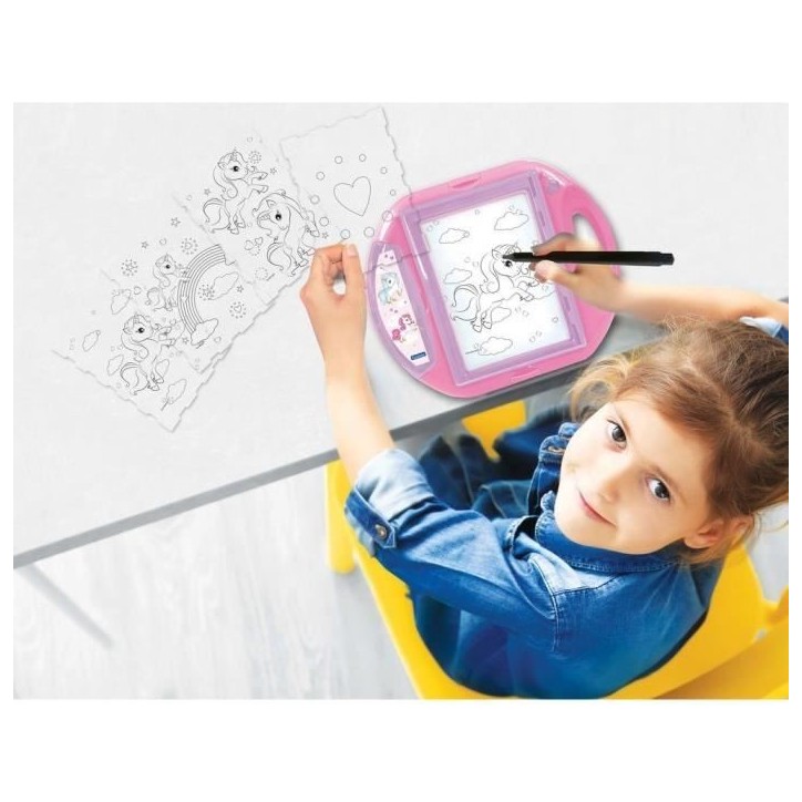 Projecteur a dessins Licorne - LEXIBOOK - Modeles et Tampons - Rose - Pour Enfant de 4 ans et plus