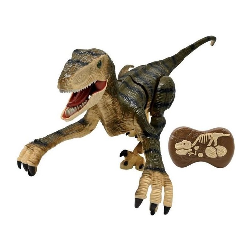 Dinosaure de simulation télécommandé - LEXIBOOK - Velociraptor 45 c Dinosaure de simulation télécommandé - LEXIBOOK - Velociraptor 45 c