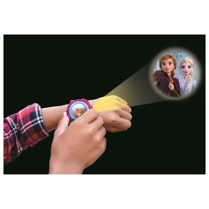 Montre digitale avec projection de 20 images design Reine des Neiges Montre digitale avec projection de 20 images design Reine des Neiges