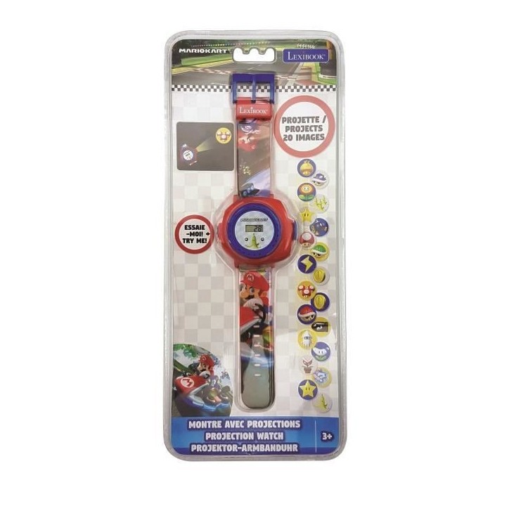 Montre digitale de projection Mario Kart - LEXIBOOK - 20 images a projeter Montre digitale de projection Mario Kart - LEXIBOOK - 20 images a projeter