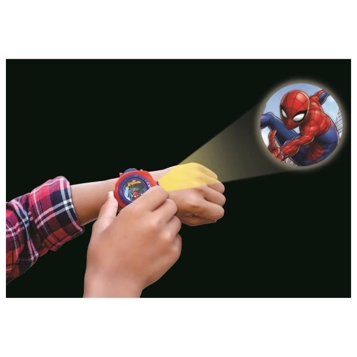 Montre digitale de projection Spider-Man - LEXIBOOK - 20 images - Bracelet ajustable - Des 3 ans Montre digitale de projection Spider-Man - LEXIBOOK - 20 images - Bracelet ajustable - Des 3 ans