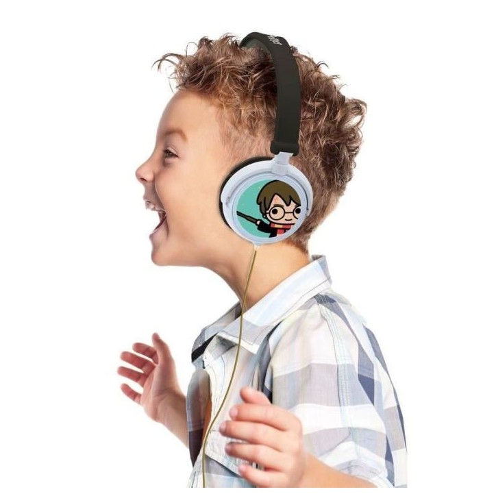 Casque stéréo filaire pliable pour enfants Harry Potter - LEXIBOOK - Limitation de volume d'écoute Casque stéréo filaire pliable pour enfants Harry Potter - LEXIBOOK - Limitation de volume d'écoute