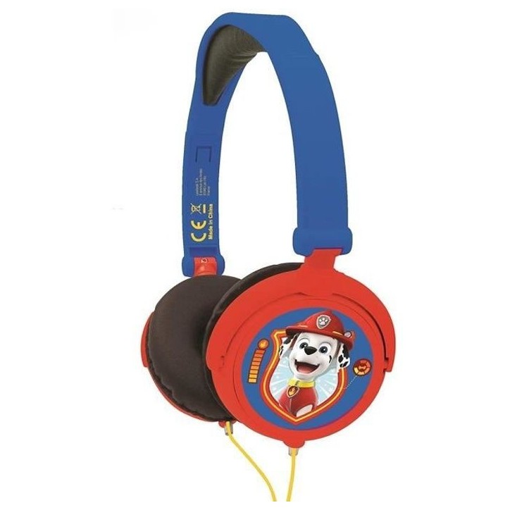 Casque stéréo filaire pliable Pat' Patrouille pour enfants avec limitation de volume d'écoute - LEXIBOOK Casque stéréo filaire pliable Pat' Patrouille pour enfants avec limitation de volume d'écoute - LEXIBOOK
