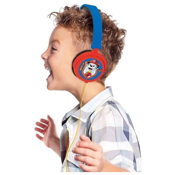 Casque stéréo filaire pliable Pat' Patrouille pour enfants avec limitation de volume d'écoute - LEXIBOOK Casque stéréo filaire pliable Pat' Patrouille pour enfants avec limitation de volume d'écoute - LEXIBOOK