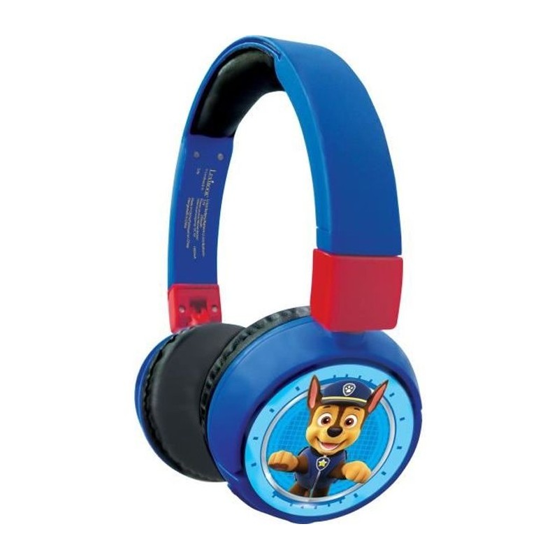 PAT' PATROUILLE - Casque 2 en 1 Bluetooth - Filaire confortable et pli PAT' PATROUILLE - Casque 2 en 1 Bluetooth - Filaire confortable et pli