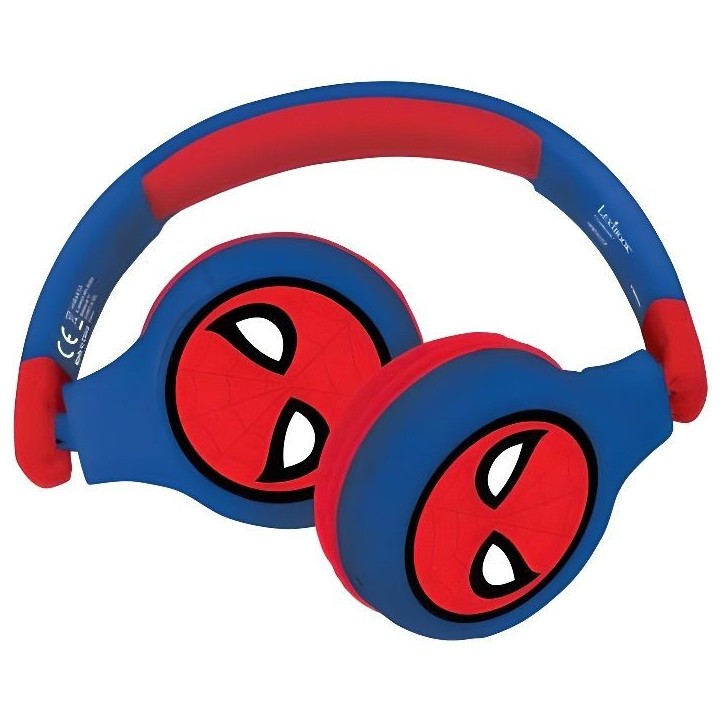 SPIDER-MAN - Casque 2 en 1 Bluetooth - Filaire confortable et pliable pour enfants avec limitation de son - LEXIBOOK SPIDER-MAN - Casque 2 en 1 Bluetooth - Filaire confortable et pliable pour enfants avec limitation de son - LEXIBOOK