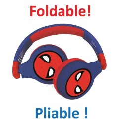 SPIDER-MAN - Casque 2 en 1 Bluetooth - Filaire confortable et pliable