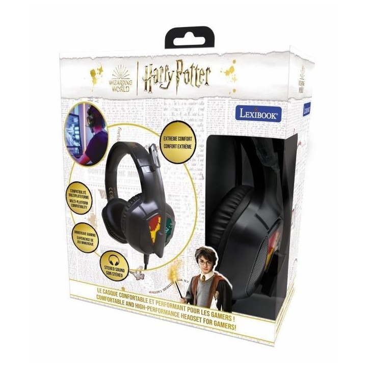 Casque audio - LEXIBOOK - Harry Potter - Compatibilité multiplateforme - Effet de lumiere LED Casque audio - LEXIBOOK - Harry Potter - Compatibilité multiplateforme - Effet de lumiere LED