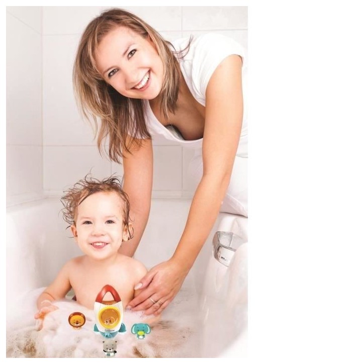 Jeu de bain fusée avec 3 animaux souples - LEXIBOOK - pour enfants de 18 mois et plus - jets d'eau tournants Jeu de bain fusée avec 3 animaux souples - LEXIBOOK - pour enfants de 18 mois et plus - jets d'eau tournants