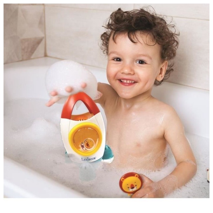 Jeu de bain fusée avec 3 animaux souples - LEXIBOOK - pour enfants de 18 mois et plus - jets d'eau tournants Jeu de bain fusée avec 3 animaux souples - LEXIBOOK - pour enfants de 18 mois et plus - jets d'eau tournants