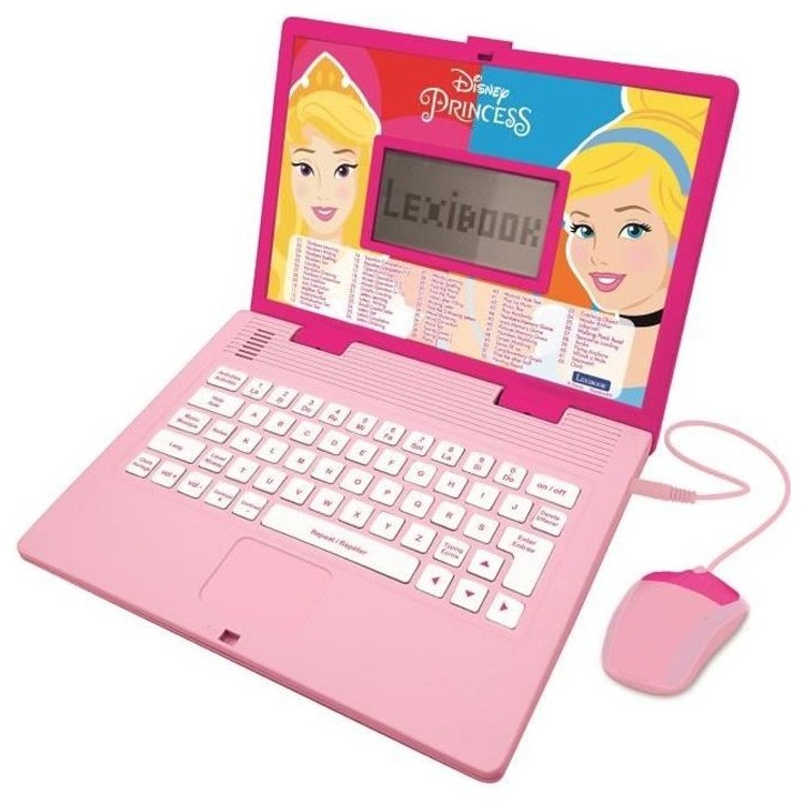 Ordinateur Educatif Bilingue Disney Princesses - LEXIBOOK - 124 activités Ordinateur Educatif Bilingue Disney Princesses - LEXIBOOK - 124 activités