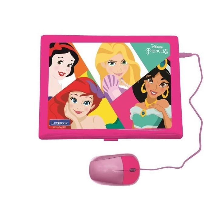 Ordinateur Educatif Bilingue Disney Princesses - LEXIBOOK - 124 activités Ordinateur Educatif Bilingue Disney Princesses - LEXIBOOK - 124 activités
