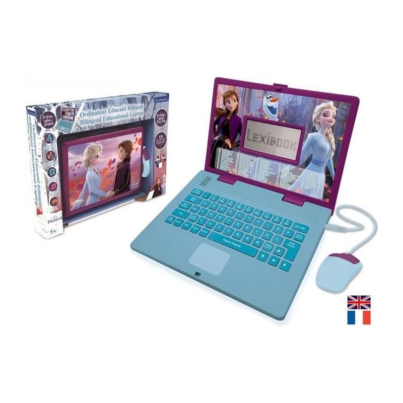 LEXIBOOK - Ordinateur éducatif bilingue La Reine des Neiges - 124 act LEXIBOOK - Ordinateur éducatif bilingue La Reine des Neiges - 124 act