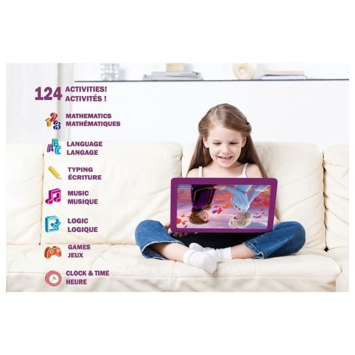 LEXIBOOK - Ordinateur éducatif bilingue La Reine des Neiges - 124 activités (Français/Anglais) - Des 4 ans LEXIBOOK - Ordinateur éducatif bilingue La Reine des Neiges - 124 activités (Français/Anglais) - Des 4 ans