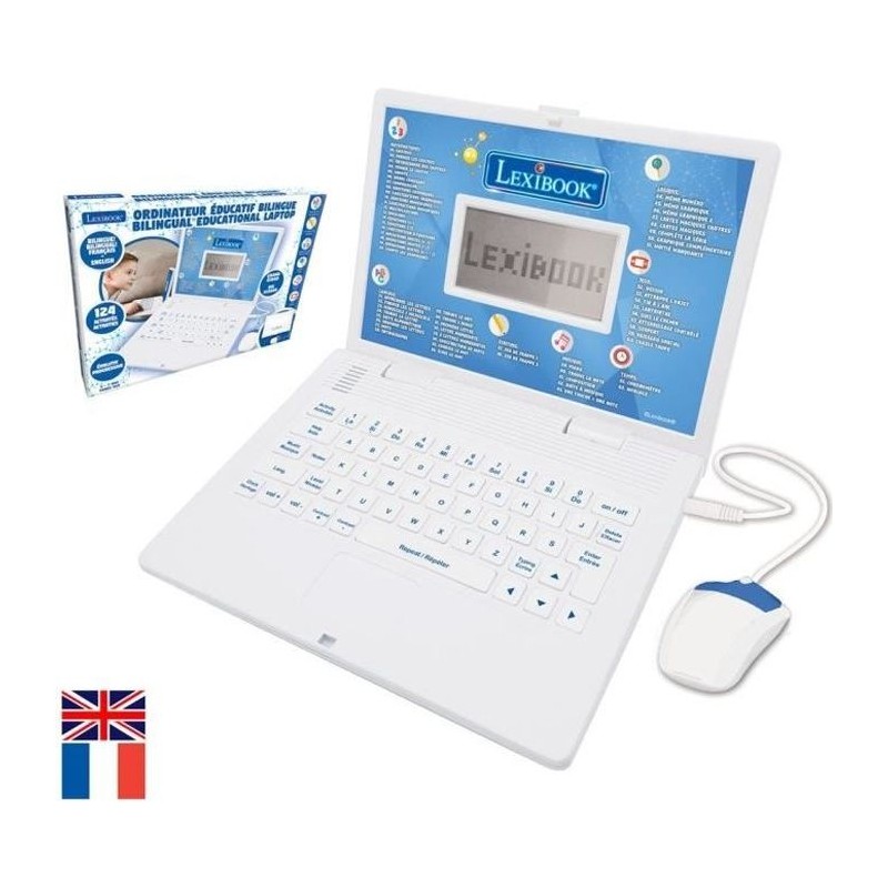 Ordinateur Educatif Bilingue (FR/EN) Enfant - LEXIBOOK - 124 activité Ordinateur Educatif Bilingue (FR/EN) Enfant - LEXIBOOK - 124 activité