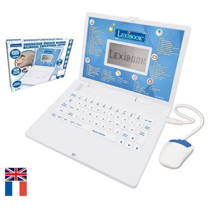 Ordinateur Educatif Bilingue (FR/EN) Enfant - LEXIBOOK - 124 activités