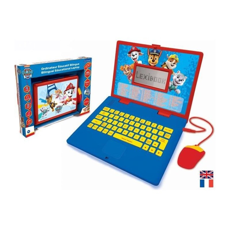 LEXIBOOK - Ordinateur éducatif bilingue La Pat 'Patrouille - 124 acti