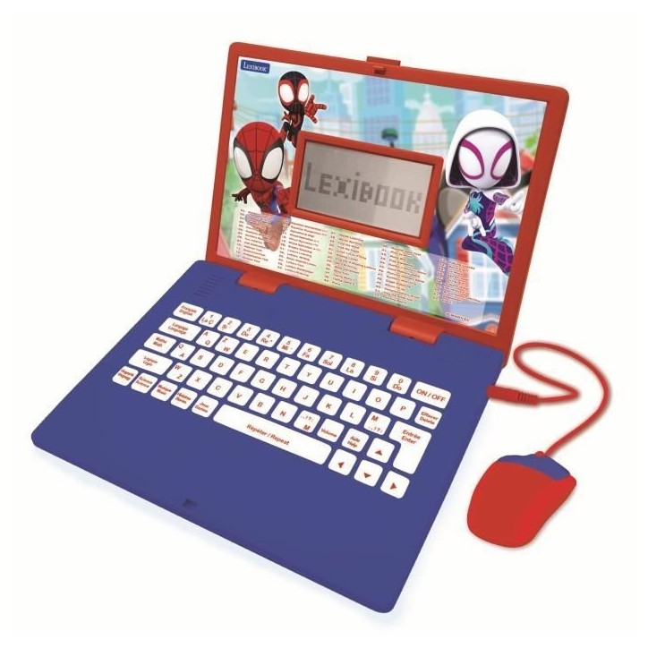 Ordinateur Educatif Bilingue Spidey - LEXIBOOK - 124 activités Ordinateur Educatif Bilingue Spidey - LEXIBOOK - 124 activités