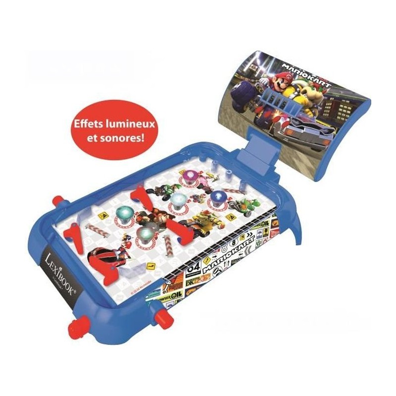 MARIO KART - Flipper Électronique - Effets lumineux et sonores - LEXI