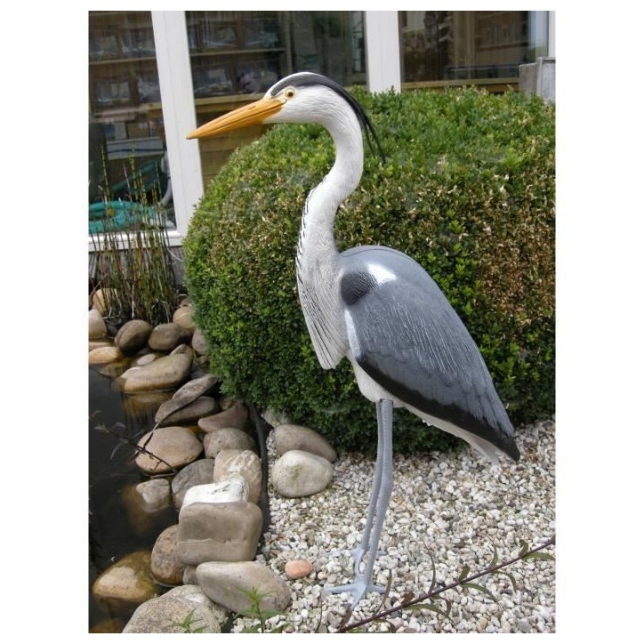 Héron décoratif - UBBINK - Résine - Hauteur 87 cm - Gris Héron décoratif - UBBINK - Résine - Hauteur 87 cm - Gris