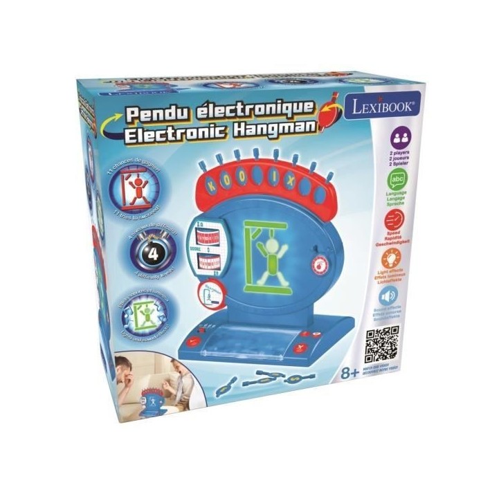 LEXIBOOK - Jeu du Pendu électronique - 2 joueurs - 8 ans et +