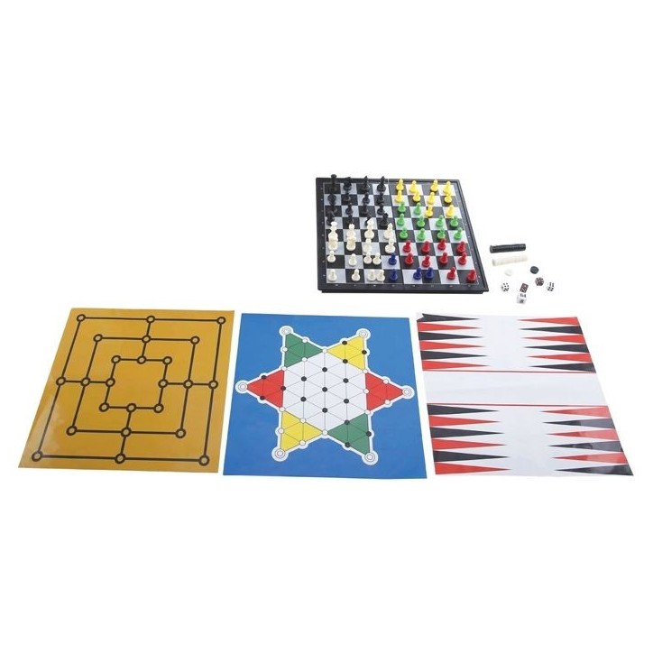 Jeux de société magnétiques – coffret 8 jeux en 1, De 2 a 6 joueurs