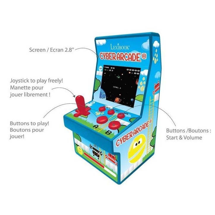Console portable Cyber Arcade - écran 2.8'' 200 jeux