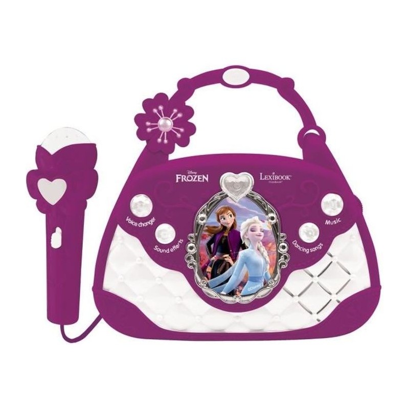 Sac a main enceinte musicale La Reine des Neiges avec microphone et ef Sac a main enceinte musicale La Reine des Neiges avec microphone et ef